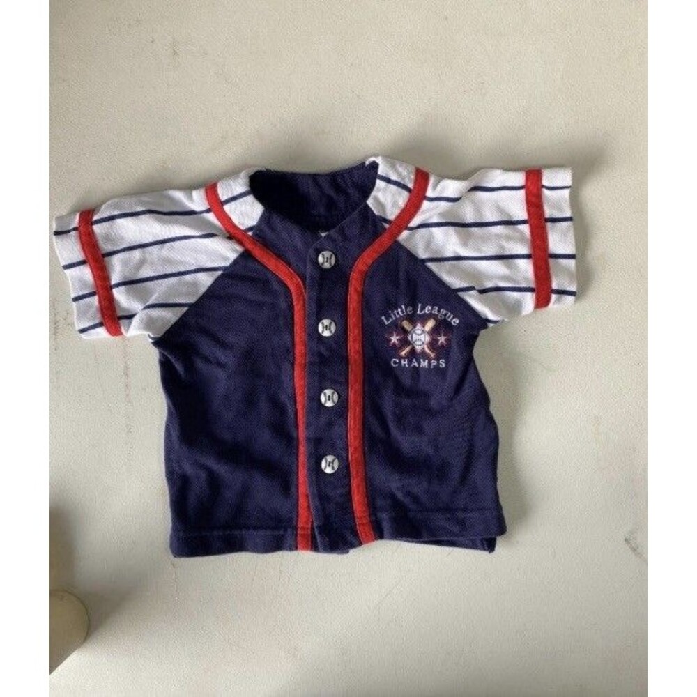 VTG 90s Sesame Street Little League Champs Baseball Jersey Size 2T Muppets CTW